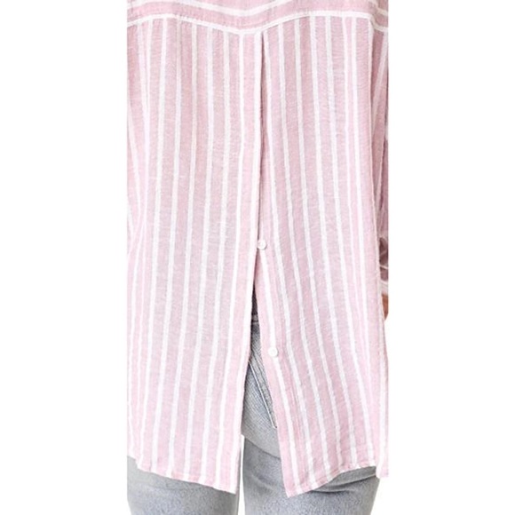 Rails Sydney Rouge Rosegold Lurex Stripe Shirt - Picture 4 of 13